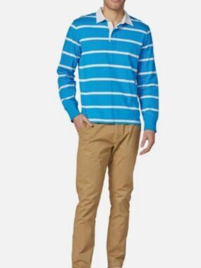 Men's Long Sleeve Heavy Jersey Rugby Shirt L NWT